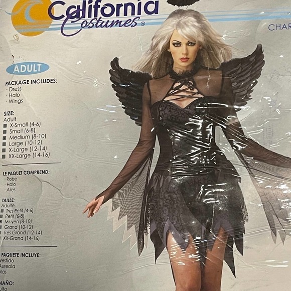 New California Costumes Women's Black Sexy Fallen Angel Costume - Picture 7 of 10